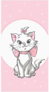 osuška mačička MARIE , Barva - Ružová , Rozměr textilu - 70x140