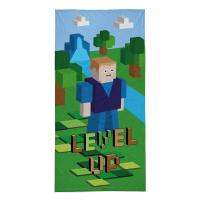 Osuška Kocky Level Up , Barva - Modro-zelená , Rozměr textilu - 70x140