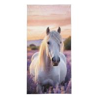 Osuška Kôň v levandule , Barva - Barevná , Rozměr textilu - 70x140