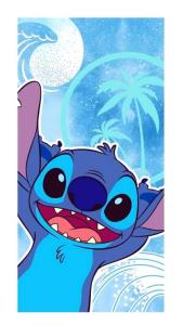 Osuška Lilo a Stitch Palmy a Vlny , Barva - Modrá , Rozměr textilu - 70x140