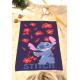Osuška Lilo a Stitch Květiny , Barva - Tmavo modrá , Rozměr textilu - 70x140-1