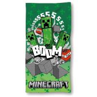 Osuška Micro Minecraft Boom , Barva - Zelená , Rozměr textilu - 70x140