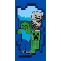 Osuška Minecraft Beware , Barva - Modrá , Rozměr textilu - 70x140