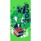 Osuška Minecraft Boom , Barva - Zelená , Rozměr textilu - 70x140