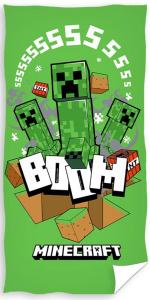 osuška Minecraft Creeper Boom , Barva - Zelená , Rozměr textilu - 70x140