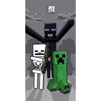 Osuška Minecraft Mob Attack , Barva - Šedá , Rozměr textilu - 70x140