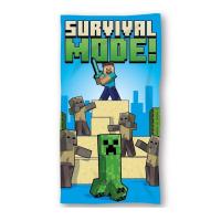 Osuška Minecraft Survival Mode , Barva - Modrá , Rozměr textilu - 70x140