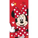 Osuška Minnie Red Heart , Barva - Červená , Rozměr textilu - 70x140