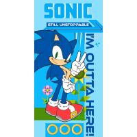 Osuška Nezastaviteľný Ježko Sonic , Barva - Modrá , Rozměr textilu - 70x140