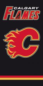Osuška NHL Calgary Flames Black , Barva - Čierna , Rozměr textilu - 70x140