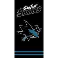 Osuška NHL San Jose Sharks Black , Barva - Čierna , Rozměr textilu - 70x140