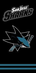 Osuška NHL San Jose Sharks Black , Barva - Čierna , Rozměr textilu - 70x140