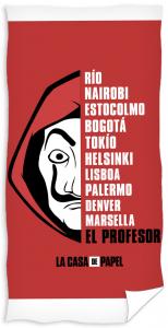 Osuška Papierový dom El Profesor , Rozměr textilu - 70x140