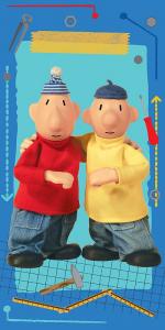 Osuška Pat a Mat , Barva - Modrá , Rozměr textilu - 70x140