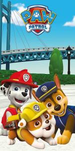 Osuška Paw Patrol most , Barva - Modrá , Rozměr textilu - 70x140