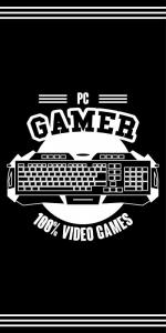Osuška PC Gamer , Barva - Čierna , Rozměr textilu - 70x140