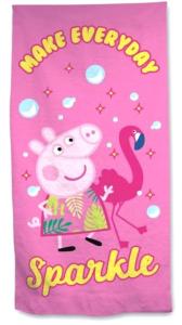Osuška Peppa Pig Plameniak , Barva - Ružová , Rozměr textilu - 70x140