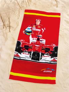Osuška plážová Ferrari Alonso , Rozměr textilu - 75x150