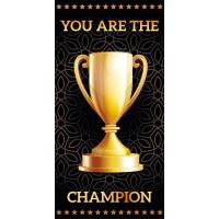 Osuška Pohár Champion , Barva - Čierna , Rozměr textilu - 70x140