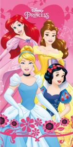 Osuška Princezné Disney , Barva - Ružová , Rozměr textilu - 70x140