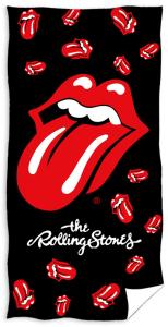 Osuška Rolling Stones , Barva - Černo-červená , Rozměr textilu - 70x140