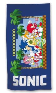 Osuška Sonic a Priatelia , Barva - Modrá , Rozměr textilu - 70x140