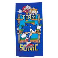 Osuška Sonic Team Sonic , Barva - Tmavo modrá , Rozměr textilu - 70x140