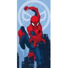Osuška Spiderman Jump , Barva - Modrá , Rozměr textilu - 70x140