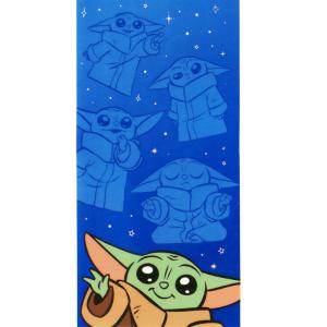 Osuška Star Wars Baby Yoda Galaxia Grogu , Barva - Tmavo modrá , Rozměr textilu - 70x140
