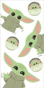 Osuška Star Wars Baby Yoda , Barva - Biela , Rozměr textilu - 70x140