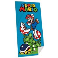 Osuška Super Mario , Barva - Modrá , Rozměr textilu - 70x140