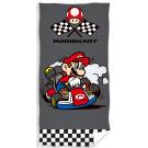Osuška Super Mario Kart Cieľová Čiara , Barva - Šedá , Rozměr textilu - 70x140