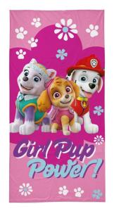 Osuška Labková Patrola girl pup , Barva - Ružová , Rozměr textilu - 70x140