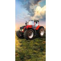 Osuška Traktor červený , Barva - Barevná , Rozměr textilu - 70x140