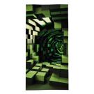 Osuška Tunel 3D , Barva - Zelená , Rozměr textilu - 70x140
