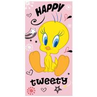 Osuška Tweety , Barva - Ružová , Rozměr textilu - 70x140