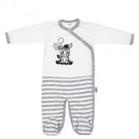 Overal New Baby Zebra exclusive , Velikost - 74 , Barva - Biela