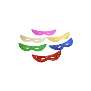 Papierová škraboška zlaté bodky 6 ks