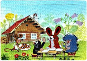 Penové Puzzle Krtko a koláče 6 dielikov