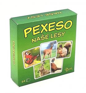 Pexeso Naše lesy v krabičke , Barva - Barevná