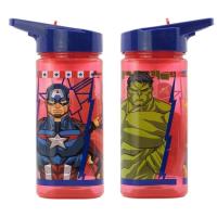 Plastová Láhev Avengers 510 ml. , Velikost lahve - 500 ml , Barva - Červeno-modrá