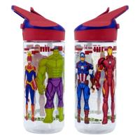 Plastová Láhev Avengers Premium 620 ml , Velikost lahve - 620 ml , Barva - Červená