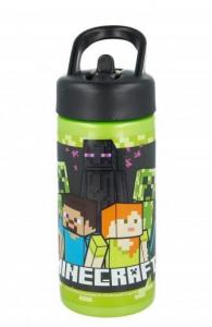 Plastová fľaša Minecraft , Velikost lahve - 410 ml , Barva - Zelená
