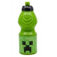 Plastová fľaša Minecraft , Velikost lahve - 430 ml , Barva - Zelená