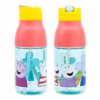 Plastová Láhev Peppa Pig 420 ml , Velikost lahve - 420 ml , Barva - Broskvová