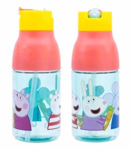 Plastová Láhev Peppa Pig 420 ml , Velikost lahve - 420 ml , Barva - Broskvová