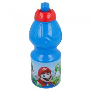 PLASTOVÁ FĽAŠA SUPER MARIO , Velikost lahve - 430 ml , Barva - Modrá