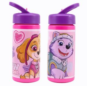 Plastová Láhev Tlapková Patrola Skye a Everest , Velikost lahve - 410 ml , Barva - Fialovo-růžová