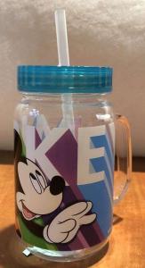 Plastový hrnček s viečkom a slamkou Mickey , Velikost lahve - 400 ml