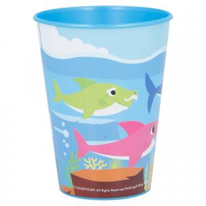 PLASTOVÝ KELÍMEK BABY SHARK , Velikost lahve - 260 ml , Barva - Modrá